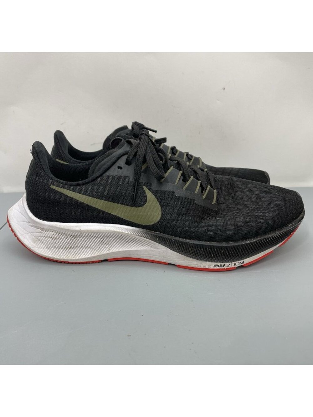 Nike Air Zoom Pegasus 37 Sneakers Shoes Running Training Black Mens 10